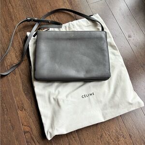 Celine Lambskin Small Trio Crossbody Bag